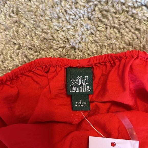 Women's Triangle Cup Tiered Mini Babydoll
Dress - Wild Fable™ Red L - Picture 2 of 13